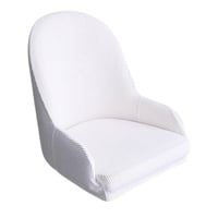 Magideal - Cubierta De Silla De La Silla De Ala Elástica Cubierta De La Silla De Computadora Lavable Silla De Comedor Portátil Sillón Para La Cena Del Dormitorio Beige Blanco