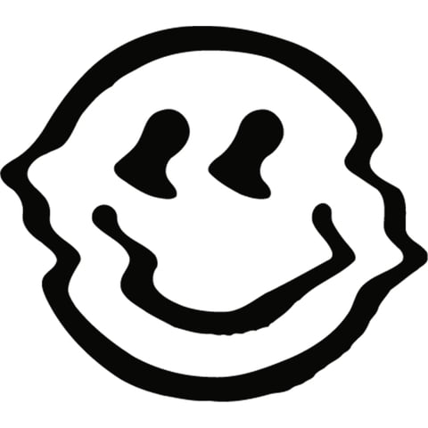 Rienda Libre - Sticker Twisted Smiling Face Cartoon Auto Camioneta Camión