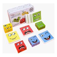 Genérica - Juego De Puzzle Didactico Bloques De Madera Expresiones