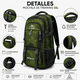 thumbnail image 3 of Mochila Trekking 55 L Gran Capacidad con 5 Compartimientos y Ajustes, 3 of 8