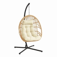 Space Home - Reposera Colgante Silla Cojín Base Metálica Terraza Balcón