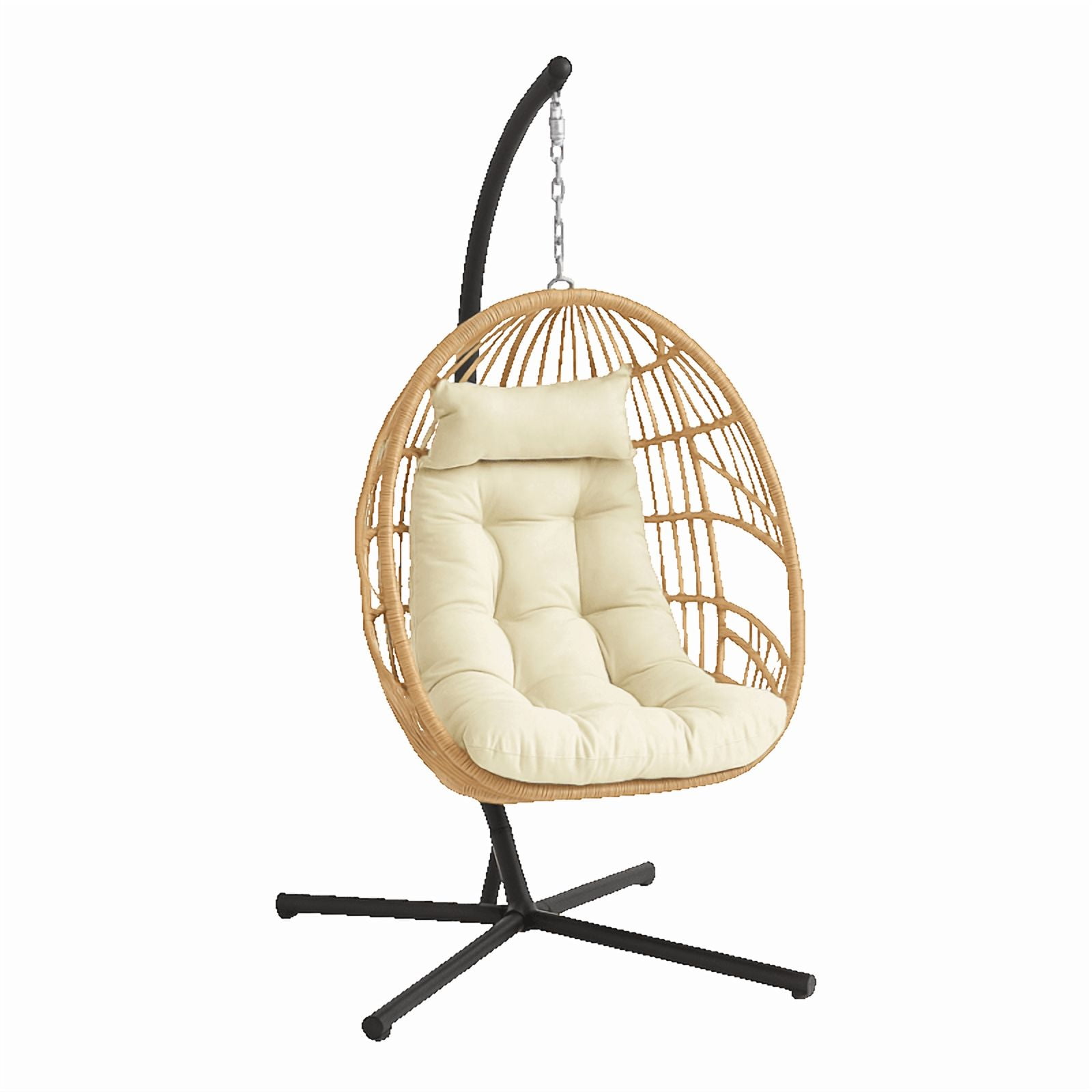 Space Home - Reposera Colgante Silla Cojín Base Metálica Terraza Balcón