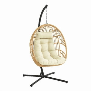 Space Home - Reposera Colgante Silla Cojín Base Metálica Terraza Balcón