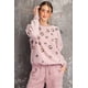 thumbnail image 1 of Sudadera De Rizo Lavado Con Estampado De Leopardo De Manga Larga S, 1 of 2