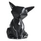 thumbnail image 4 of Figura De Zorro De Cerámica Mate Escultura De Escritorio Artesanía Decoración Del Hogar Negro L, 4 of 5
