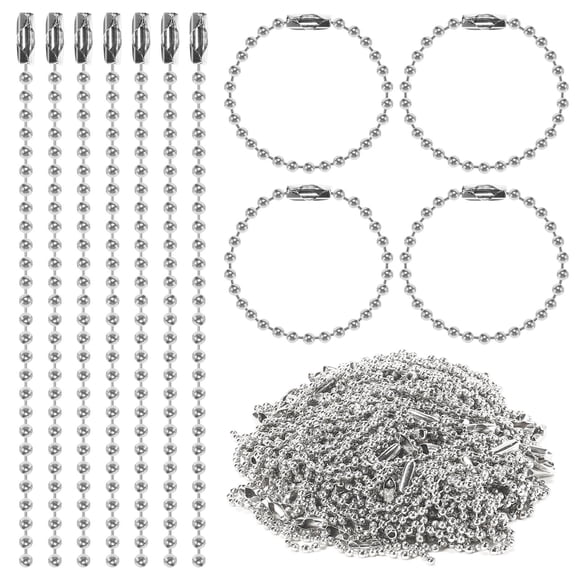 Cadenas de bolas GEKIXUTP 300 piezas 10 cm niquelado