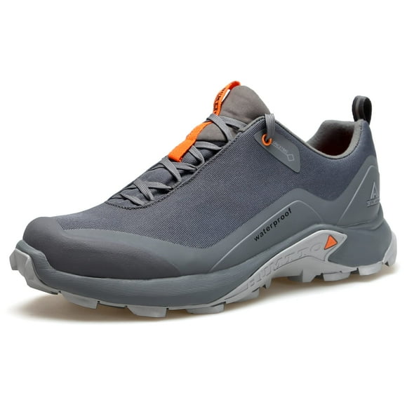 Zapatillas de senderismo HUMTTO para hombre, todo terreno, impermeables, talla 13, color gris