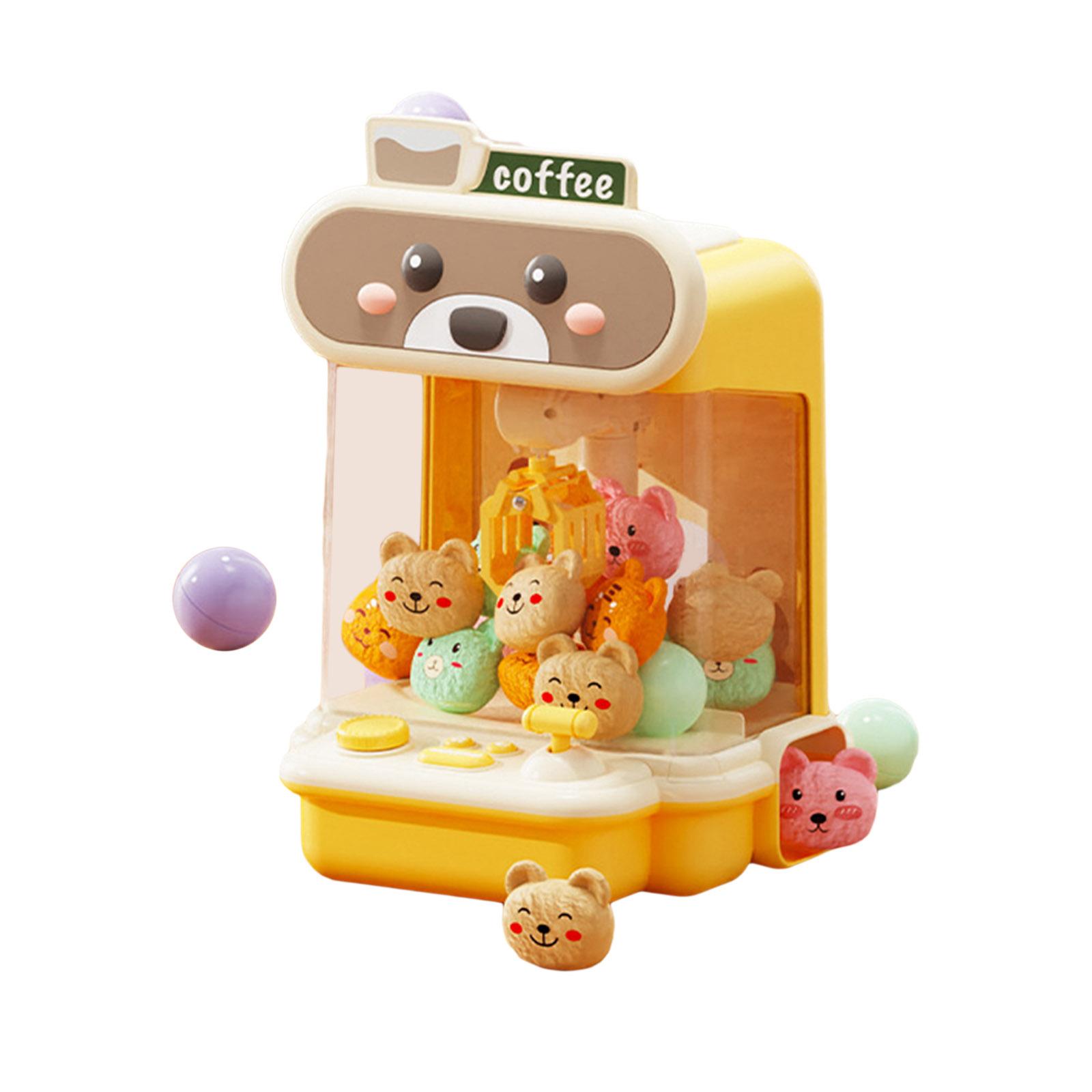 Bothyi - Dispensador De Premios De Dulces Para Interiores, Regalo Navideño, Máquina De Juego Con Garra, Para 10 Muñecas, Amarillo