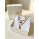 thumbnail image 1 of Collar Carré Mujer Doble Cadena,mano De Fatima Y Ojo Turco Dorado, 1 of 3