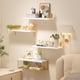 thumbnail image 5 of Repisa Flotantes De Madera Modernas X4 Con Reja dorada Nano0210, 5 of 7