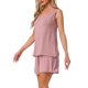 thumbnail image 4 of INSPIRE CHIC Conjunto de Pijama de Algodón para Mujer, Camiseta sin Mangas Suave y Pantalones Cortos con Cintura Elástica para Dormir 3XL Rosa, 4 of 6