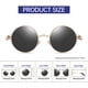 thumbnail image 5 of 1 par de gafas de sol polarizadas para hombre, protección UV, estilo gótico redondo para mujer, montura circular de metal., 5 of 8