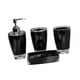 thumbnail image 1 of Dispensador De Jabón De 4 Piezas, Artículos De Tocador Modernos, Soporte Para Cepillos De Dientes Para Tocador, Hotel, Negro, 1 of 3