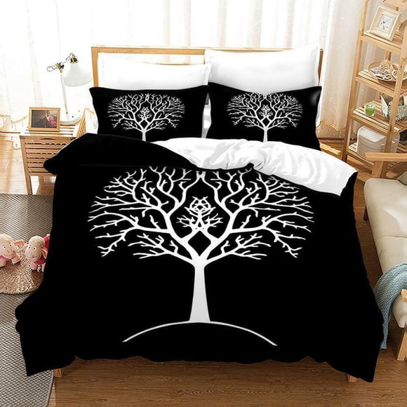 Blue Sky Grassland Money Tree Quilt Duvet Cover Set Comforter Cover3-Piece Bedding Set