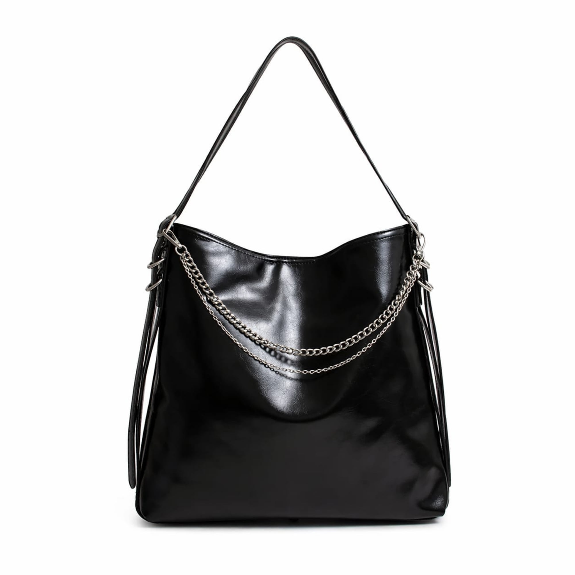 Genérico - Cartera Saca Detalle De Cadenas Negro