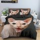 thumbnail image 1 of x2051 Bed SheetsSphynx Cat Duvet Cover Lovely Pet Kitty Bedding Set for Kids Teens Adults Animal Grey /Polyester Quilt Cover 3-Piece Bedding Set (1 Duvet Cover + 2 Pillow Shams) nj2051, 1 of 5