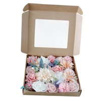 Bothyi - Diy Flores Artificiales Rosas De Seda Combo Boda Ramos De Novia Realista B