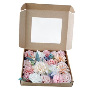 Bothyi - Diy Flores Artificiales Rosas De Seda Combo Boda Ramos De Novia Realista B