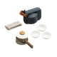thumbnail image 2 of Juego De Tetera De Cerámica De Viaje, Taza De Té De Porcelana De 3 Tazas Para Oficina, Picnic Al Aire Libre, Color Blanco, 2 of 5