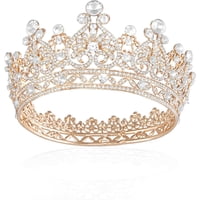 Xinqihang - Joypea Tiara Corona Cristal Tiara Para Mujer Corona Nupcial Boda Cumpleaños Graduación Reina Concurso Accesorios Para El Cabello