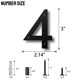 thumbnail image 5 of Números para casa de acero inoxidable HouSi estilo moderno negro de 4 y 3 pulgadas, 5 of 8