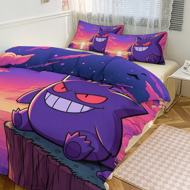 Ge_ngar Print Bedding Set Pattern Duvet Cove Set 3 Pieces 1 Quilt Cover And 2 Pillowcases for Women Men Teens