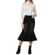 thumbnail image 2 of INSPIRE CHIC Falda de Cola de Sirena para Mujer Vuelta al Cole para Mujer Maxi Falda de Mezclilla Desgastada Negra L, 2 of 6