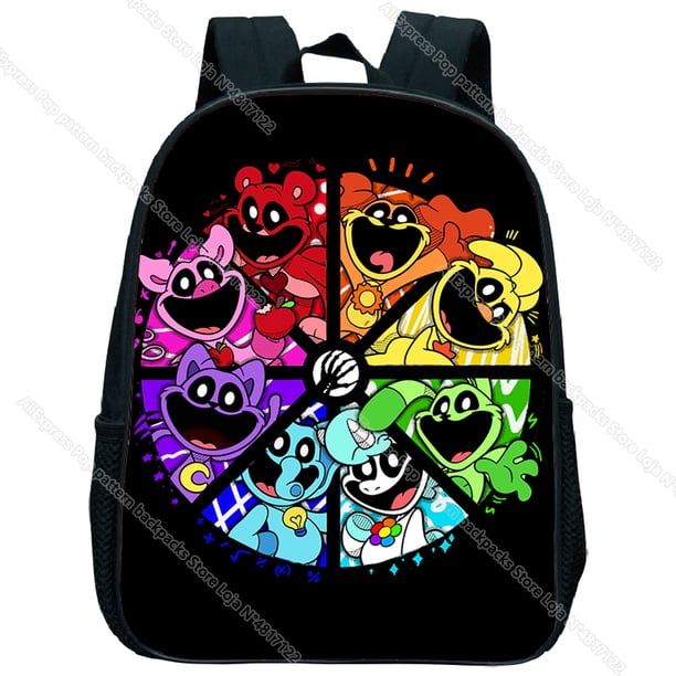 Smiling Critter Kindergarten Backpack Catnap Dogday Kids School Bag Anime Trend Bookbag Boy Girl Children Bagpack Travel Rucks
