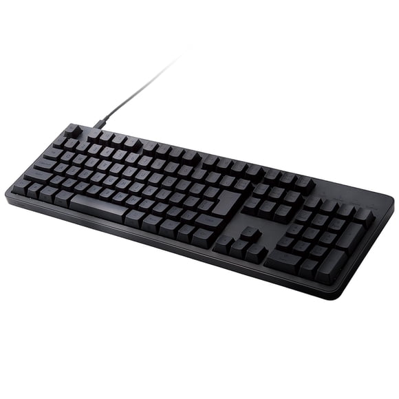 Teclado ELECOM Leggero con cable, tamaño completo, eje rojo, negro
