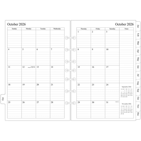 Repuestos Agenda Mensual Newestor 7 Perforaciones