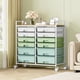 thumbnail image 2 of Carrito de almacenamiento rodante TOOLF con 12 cajones, mesa de madera, 2 of 9