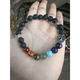 thumbnail image 2 of Pulsera 7 chakras mano de fátima piedras naturales volcánica, 2 of 3