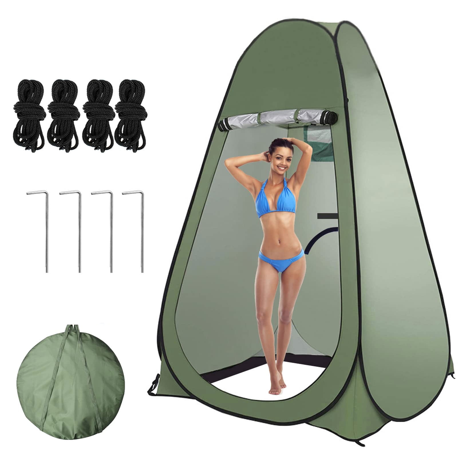 Carpa De Ducha De Privacidad Baño Portátil Tiendas Camping Verde