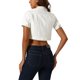 thumbnail image 3 of INSPIRE CHIC Chaqueta de Jean Recortada de Mujer con Cuello Abierto y Manga Corta de Mezclilla Lavada Blanca XL, 3 of 6