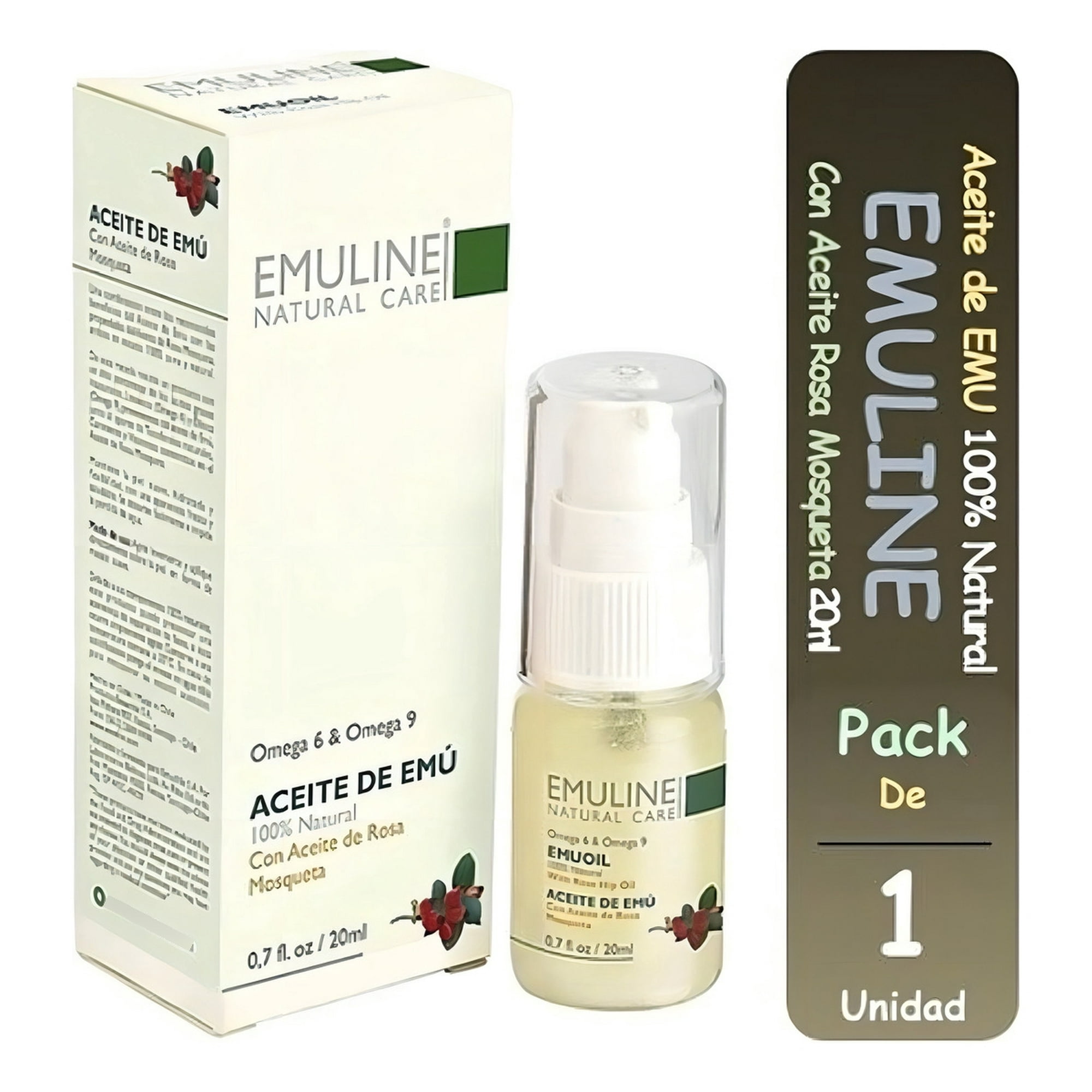 Emuchile - Emuline Aceite De Emu 100% Natural Con Mosqueta 20ml
