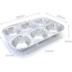 thumbnail image 3 of Waytiffer paquete de 10 moldes de aluminio para muffins y cupcakes, 6 cavidades, 3 of 3