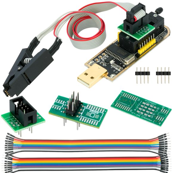 Programador EEPROM WWZMDiB CH341A SPI I2C + Pinzas
