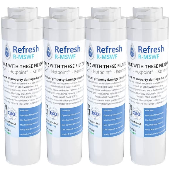 Filtro de agua Nufresh R-MSWF pack de 4 unidades – Reemplazo para GE MSWF