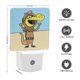 thumbnail image 2 of Wally Gator Luz nocturna LED con sensor de anochecer a amanecer para dormitorio, baño, pasillo, escaleras - Lámpara LED nocturna de enchufe, 0.5W - 1 pieza, 2 of 6