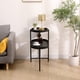 thumbnail image 1 of 2-Tier Black Side Table with Storage Sofa Table for Living Room Metal Frame & Wooden Desk End Table, 1 of 3