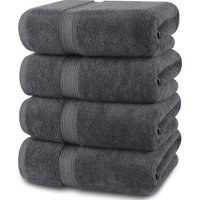 Juego De Toallas De Baño Utopia Towels, Paquete De 4, 100% Algodón, 600 G/M² (Gris)