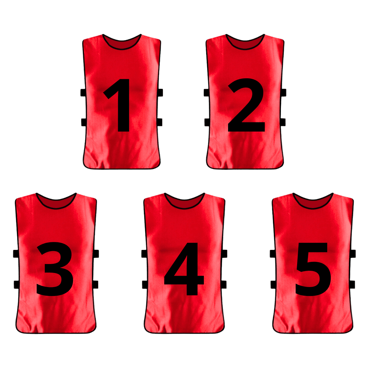 Linea Sport - Set De 5 Petos Deportivos Numerados Para Adultos Unisex