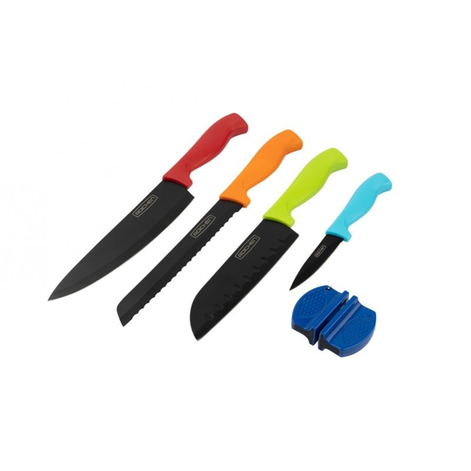 Roichen - Set Cuchillos 5 Piezas Natural Con Afilador