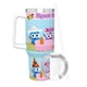 thumbnail image 3 of Aventura con los Choopies Vaso aislado de acero inoxidable con asa, diseño temático, regalo para familia, amigos y fans; incluye pajita y encaja en el portavasos estándar, 40 oz, 3 of 6