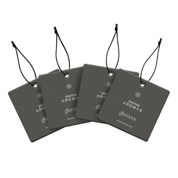 Perfume para auto DOCTOR AROMAS Glamour, paquete de 4, fragancia colgante