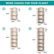 thumbnail image 2 of Organizador colgante para armario YOUDENOVA con 6 estantes, color beige, con bolsillos, 2 of 6