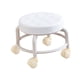 thumbnail image 2 of Asiento De Rodillo Bajo PU Cuero Acolchado Pequeño Taburete Con Ruedas De Baja Altura, 2 of 5