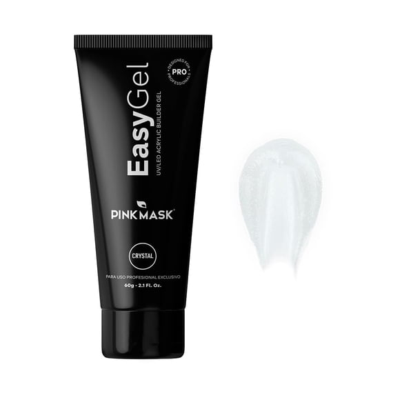 Polygel PINK MASK Easy Gel Crystal 60 g/2 oz Extensión de uñas