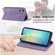 thumbnail image 3 of Funda tipo cartera con bloqueo RFID para Samsung Galaxy A06 Con tapa abatible, portatarjetas, cierre magnético, TPU y soporte Morado, 3 of 6