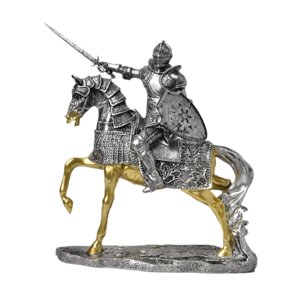Magideal - Estatua De Caballo De Caballero, Adorno De Escritorio, Figura Retro, Escultura, Estatuilla Decorativa Para Estantería, Sala De Estar, Decoración Del H